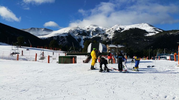Esquiadors aquest diumenge a La Molina