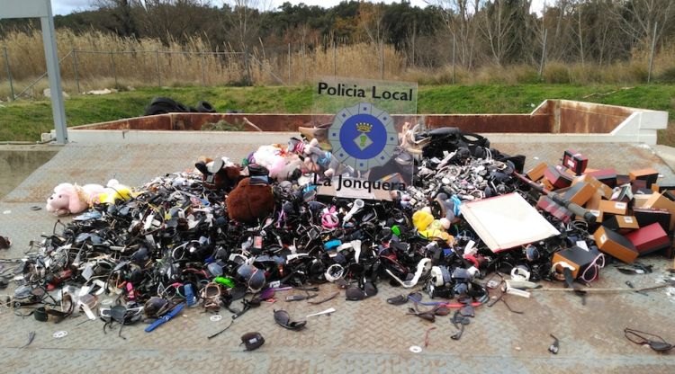 El material que la Policia Local ha destruït