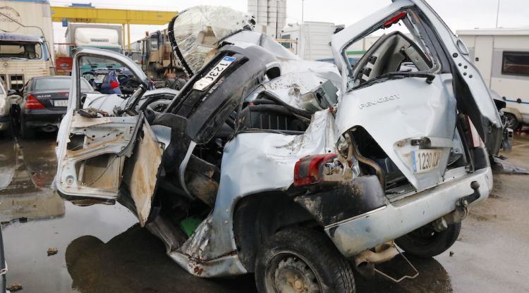 Estat en que ha quedat el vehicle accidentat © ACN