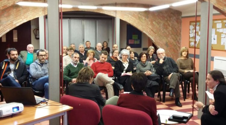 Un instant de l'acte celebrat ahir. ERC