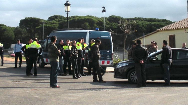 Un dels moments de la batuda efectuada pels mossos © Ràdio Sant Feliu