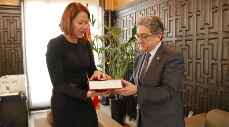 Marta Madrenas i el delegat del govern espanyol a Catalunya, Enric Millo. ACN
