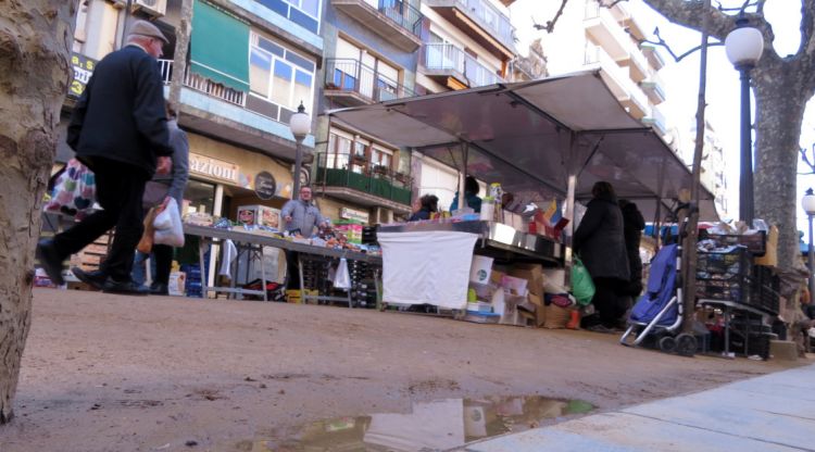 El terra es queda enfangat a la mínima pluja. Aj. de Blanes