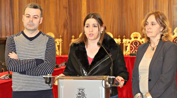 La candidata d'ERC, Agnès Lladó (centre) en una imatge d'arxiu