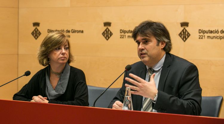 La consellera Mertixell Borràs i el president de la Diputació, Pere Vila. Eddy Kelele
