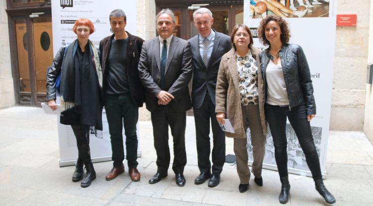 Les autoritats que aquest 28 de febrer del 2017 han presentat el MOT a Girona. ACN