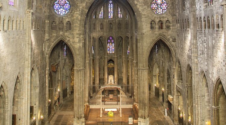 Nau central del temple. Catedral de Girona