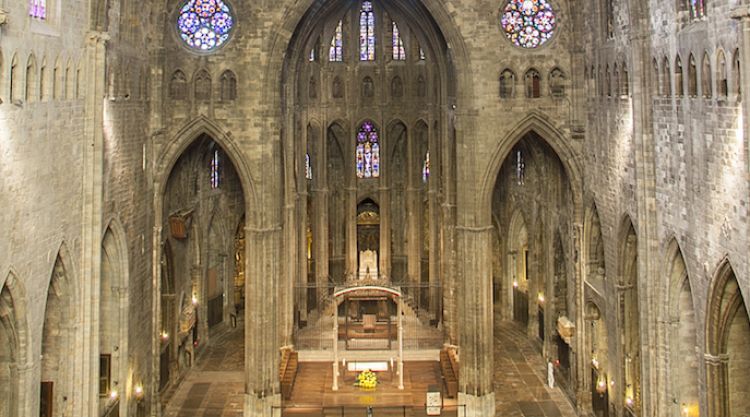 Nau central del temple. Catedral de Girona