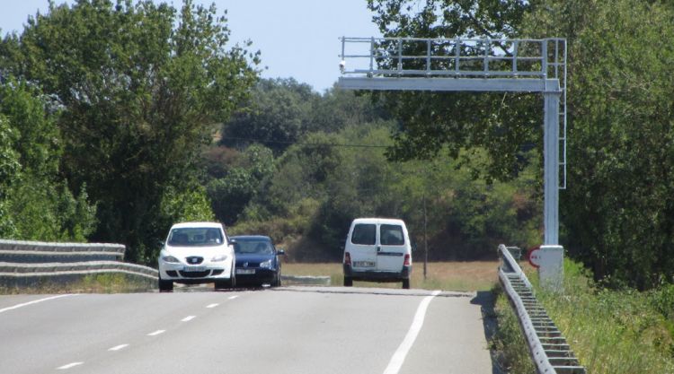 Punt de l'N-II on s'han instal·lat els radars de tram