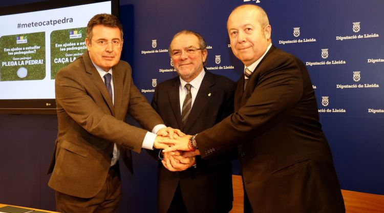 Joan Reñé, Oriol Puig i Miquel Nogué. ACN