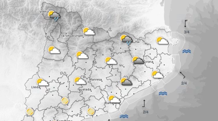 Predicció pel proper dimarts. meteo.cat