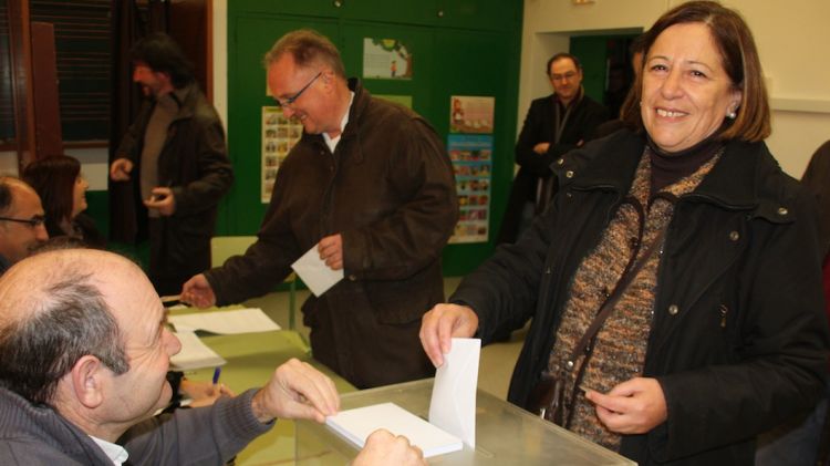 Capdevila en el moment de la votació a Sant Hilari Sacalm © ACN