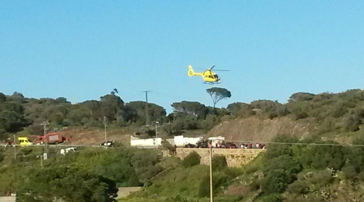 Imatge de la carretera GI-614 a Cadaqués, on s'ha accidentat un motorista. Angel Juarez