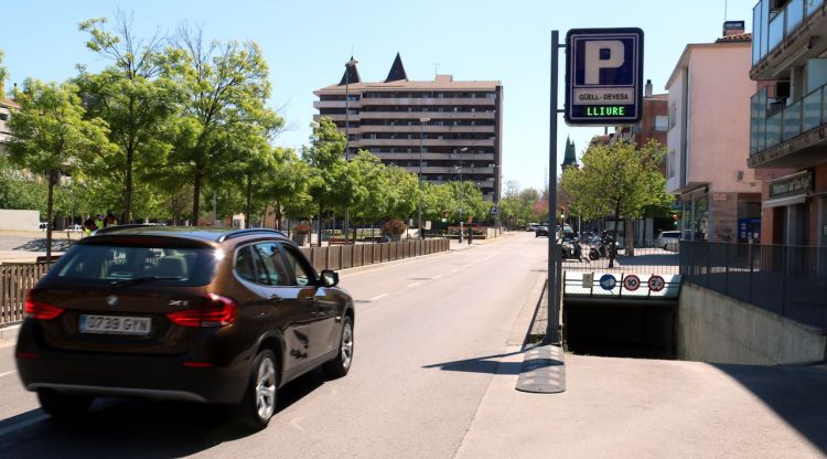 Entrada de l'aparcament de la Devesa. ACN