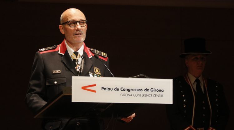 El cap de la Regió Policial de Girona, el comissari Josep Milan, aquest matí. ACN