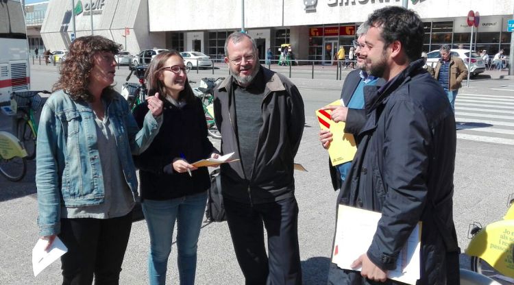 Els representants d'ERC que aquest matí han exposat a Girona les esmenes als PGE