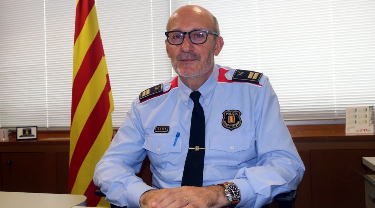 El cap de la Regió Policial de Girona, el comissari Josep Milan, aquest matí. ACN