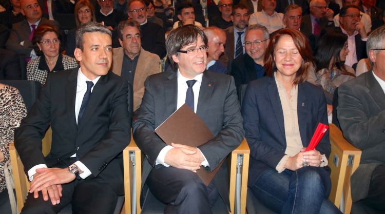 El president de la Generalitat, Carles Puigdemont, aquest vespre. ACN