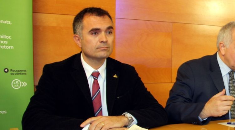 Joan Figueras (esquerra) en un acte públic el març de 2013. ACN
