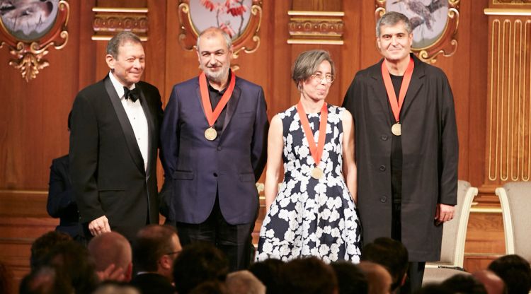 Els arquitectes de l'estudi RCR d'Olot rebent el Premi Pritzker. The Hyatt Foundation/Pritzker Architecture Prize