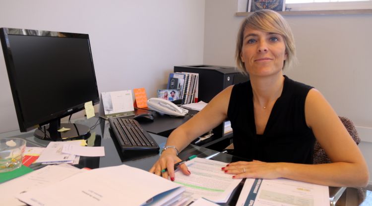 La directora de Fira de Girona, Coralí Cunyat, al seu despatx (arxiu). ACN