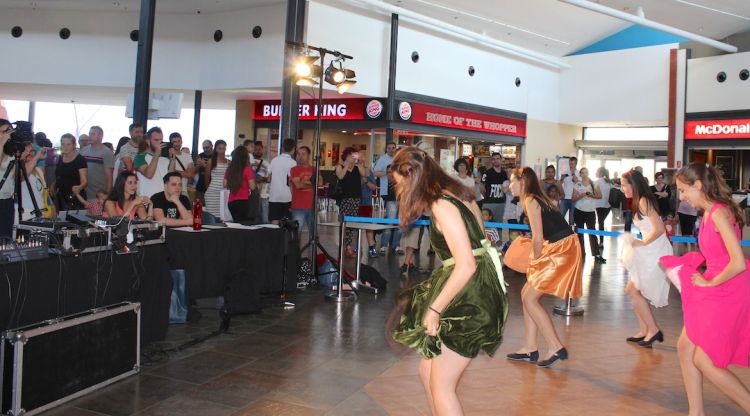 Un instant del concurs de coreografies que va tenir lloc dissabte