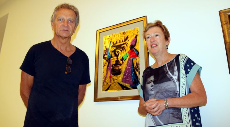 El comissari de l'exposició, Jean-Michel Bouhours i la directora del Museu d'Art Modern de Ceret, Nathalie Gallissot. ACN