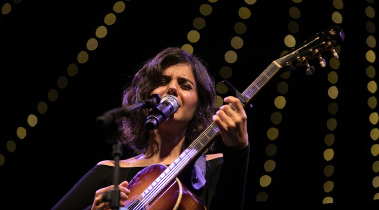 Katie Melua, durant la seva intervenció ahir a Peralada