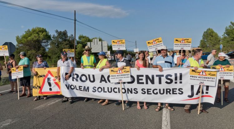 El 6 d'agost també es va tallar la carretera (arxiu). Eugeni Vallmajó