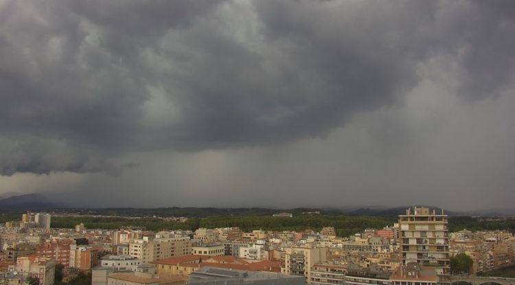 La tempesta vista des de la càmera de TV3. CCMA