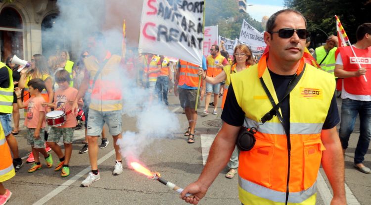 Un instant de la manifestació del dijous passat. ACN