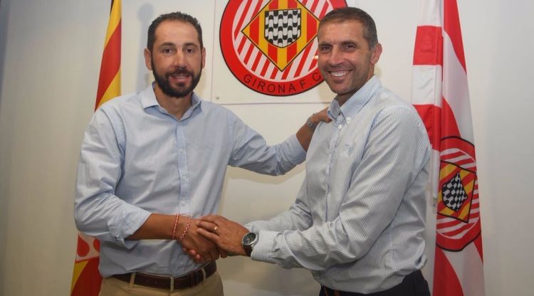 Pablo Machín i Delfí Geli. Girona FC