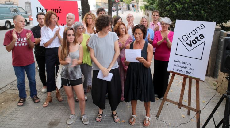 Pla general de la presentació de la campanya unitària 'Girona vota'. ACN