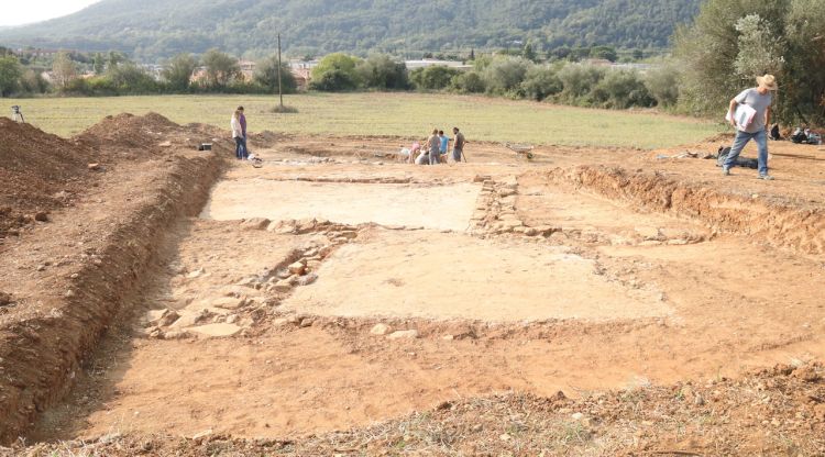 Pla general de la zona nova que s'ha excavat de la vil·la romana de Can Ring a Besalú amb les estructures. ACN