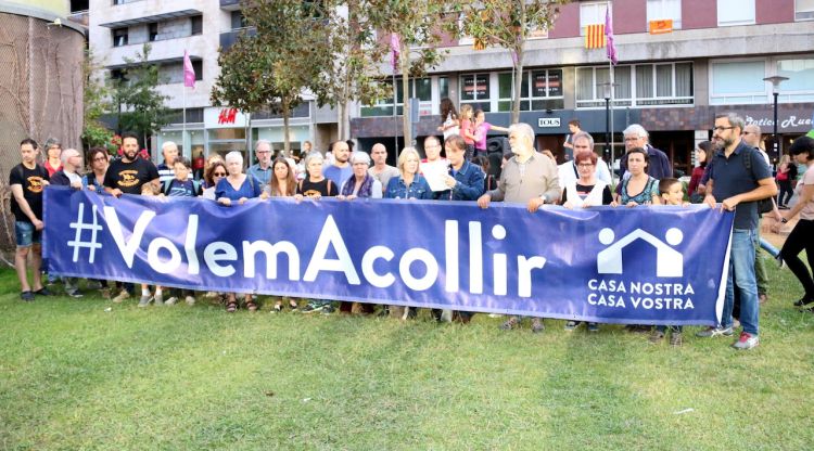 Els manifestants de Girona Acull. ACN