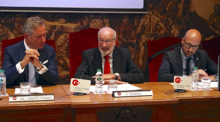 D'esquerra a dreta; Tiberio Fiesoli, Domènec Espadalé i Jaume Dulsat. ACN