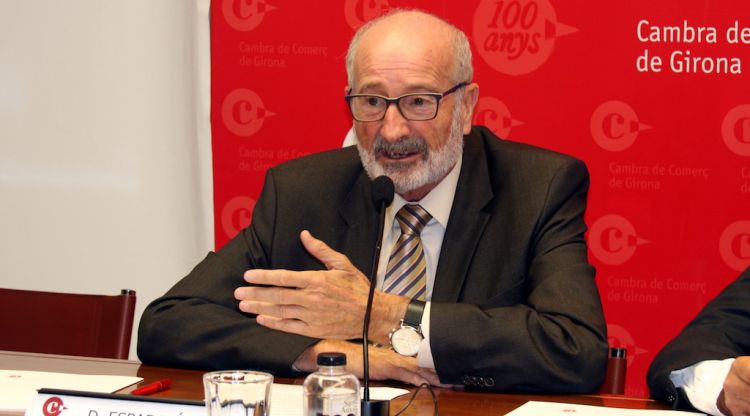 El president de la Cambra de Comerç de Girona, Domènec Espadalé. ACN