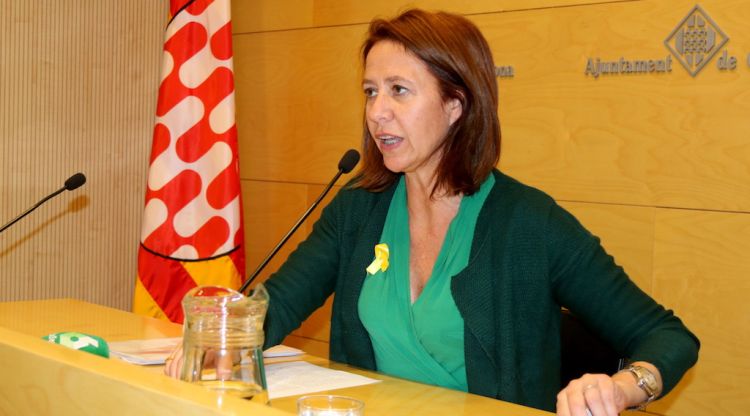 L'alcaldessa de Girona, Marta Madrenas, aquesta tarda. ACN