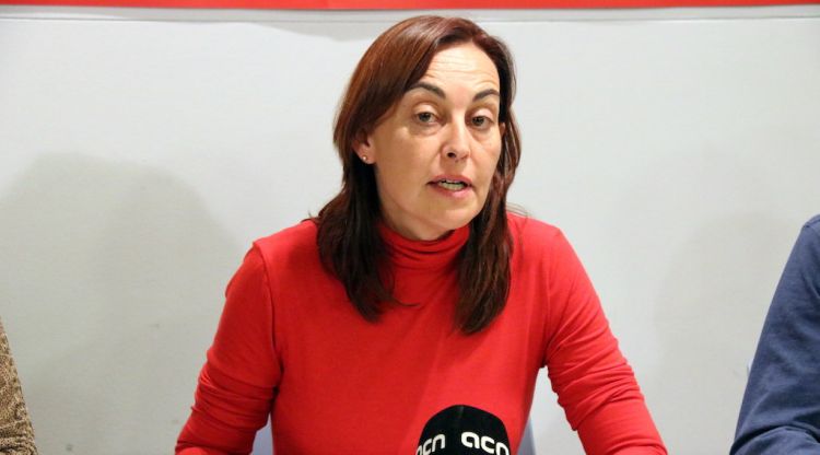 Sílvia Paneque, avui durant la roda de premsa. ACN