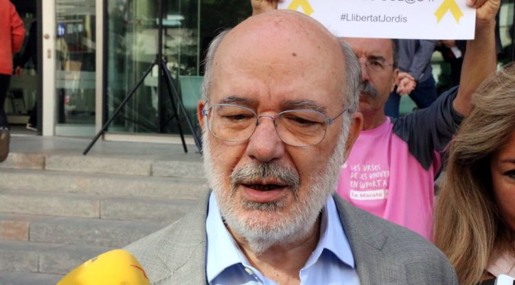 Josep Maria Terricabras, aquest matí a Girona. ACN