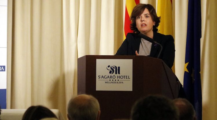 La vicepresidenta del govern espanyol, Soraya Sáenz de Santamaría, a S'Agaró. ACN