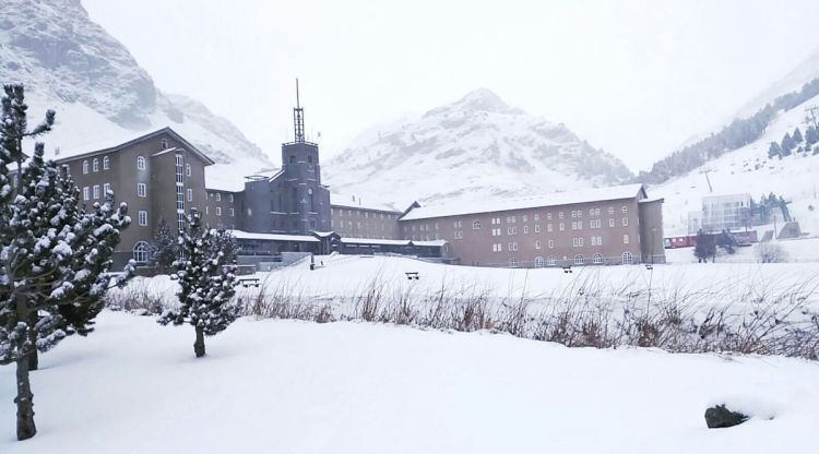 Aspecte que presentava divendres la Vall de Núria