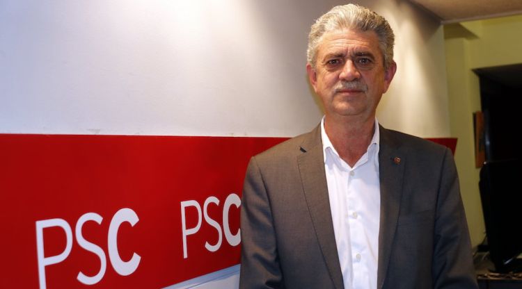 El cap de llista del PSC a les comarques gironines, Rafel Bruguera. ACN