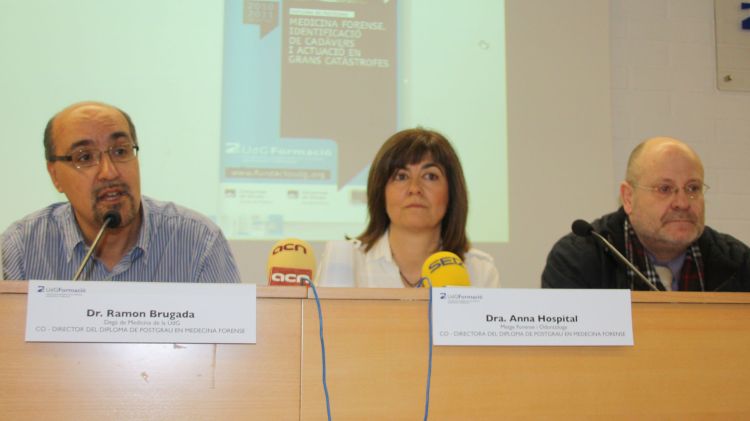 D'esquerra a dreta: Ramon Brugada, Anna Hospital i Narcís Bardalet © ACN