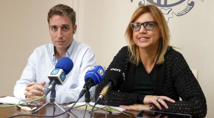 L'alcaldessa de Figueres, Marta Felip, i el tinent d'alcalde i regidor de Tresoreria Jordi Masquef. ACN