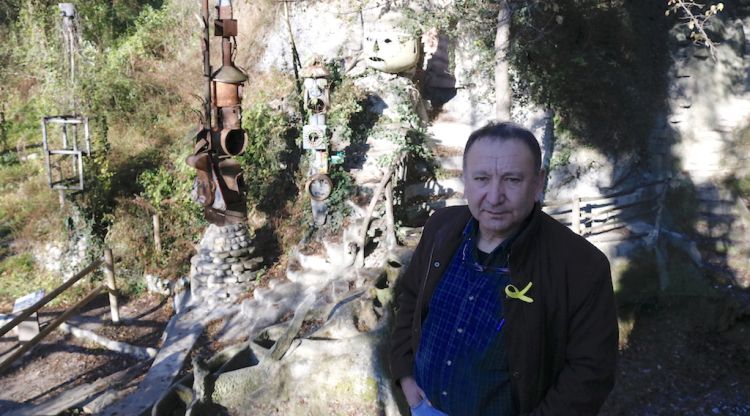 L'alcalde d'Argelaguer, Artur Ginesta, al parc d'en Garrell. ACN