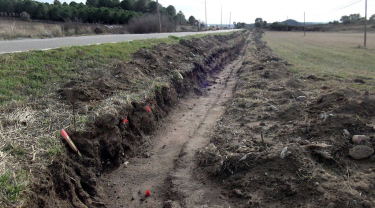 Les obres de millora que s'estan fent a la carretera de Sant Climent Sescebes