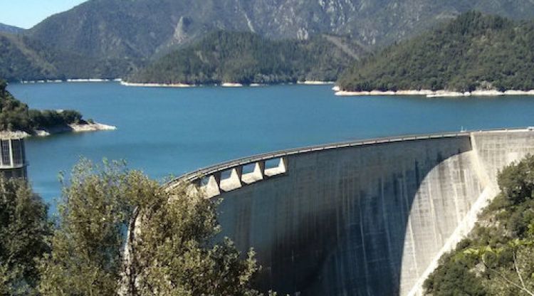 Estat del pantà de Susqueda el passat 22 de gener