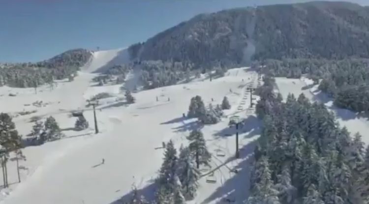 Vista aèria de La Molina enregistrada ahir amb un dron