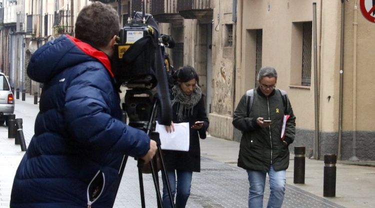 L'advocada de la defensa del doble crim de Susqueda arribant als jutjats. ACN